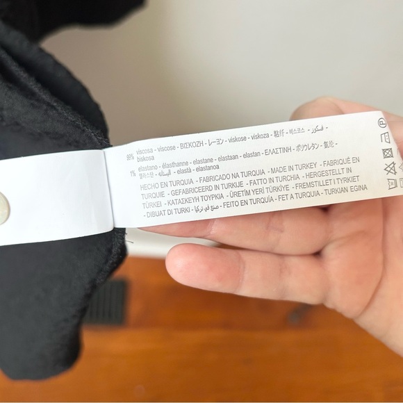 Zara black hooded tie front viscose duster - Picture 11 of 11